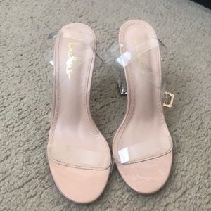 ⚠️⚠️FINAL OFFER⚠️⚠️ Lulus’ clear (nude) heels ✨